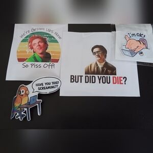 4 Funny Stickers (New)